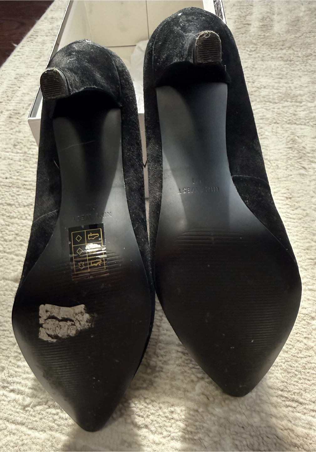 BNIB Black suede heels 👠 Nine West, size 9 - photo 3
