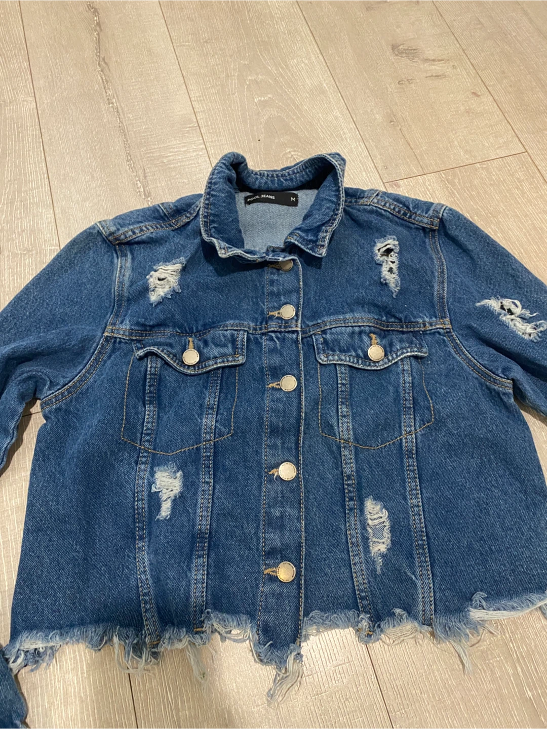 Pool Jeans Distressed Denim Jacket