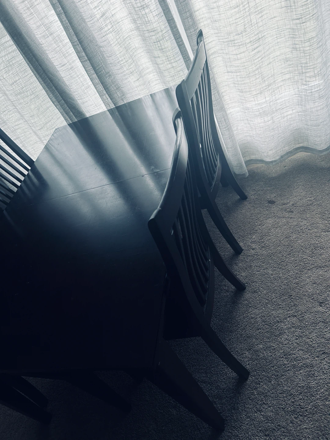 Dark Wood Dining Table with Six Chairs - photo 5