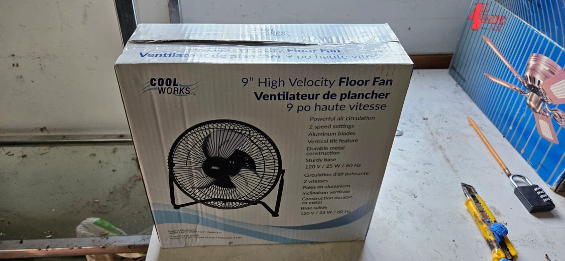 🏈 4 Cool Works 9" High Velocity Floor Fans
