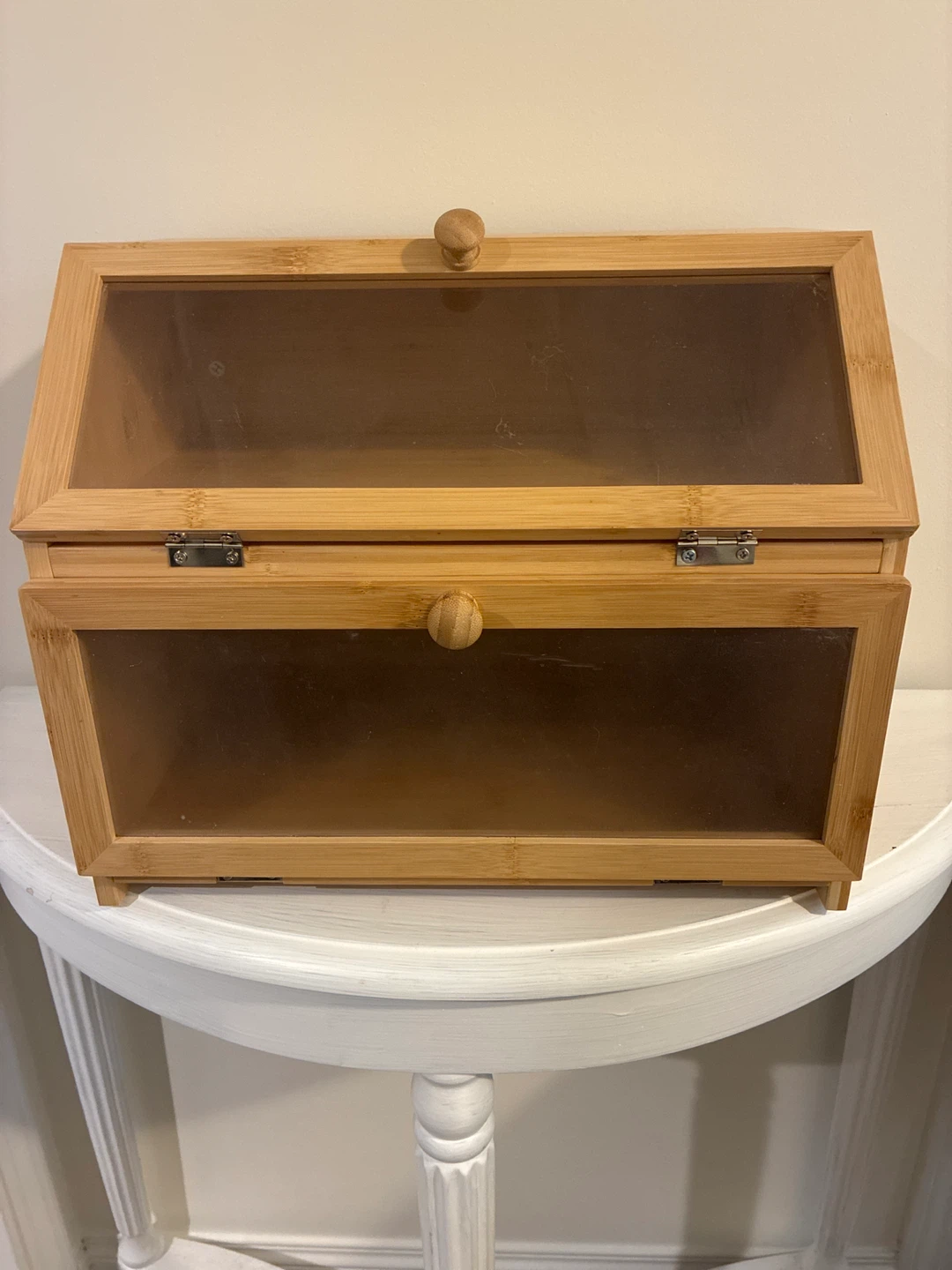 Two-Tier Bamboo Bread Box