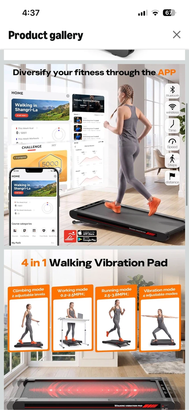 Brand New Walking Treadmill Pad with remote control - photo 3