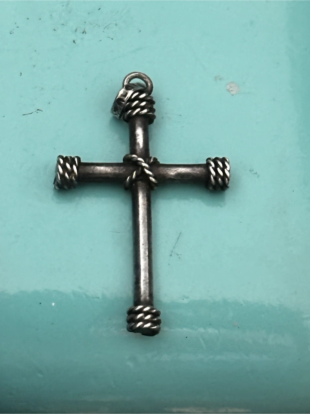 Mid Century Taxco Sterling Cross Pendant