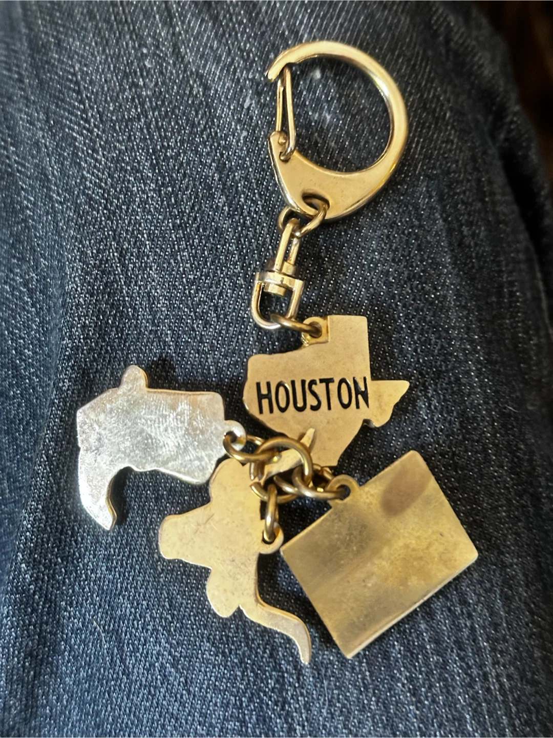 Houston Texas souvenir charm keychain - photo 2