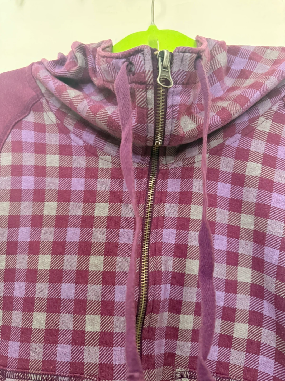 Purple Plaid Zip-Up Hoodie - photo 2