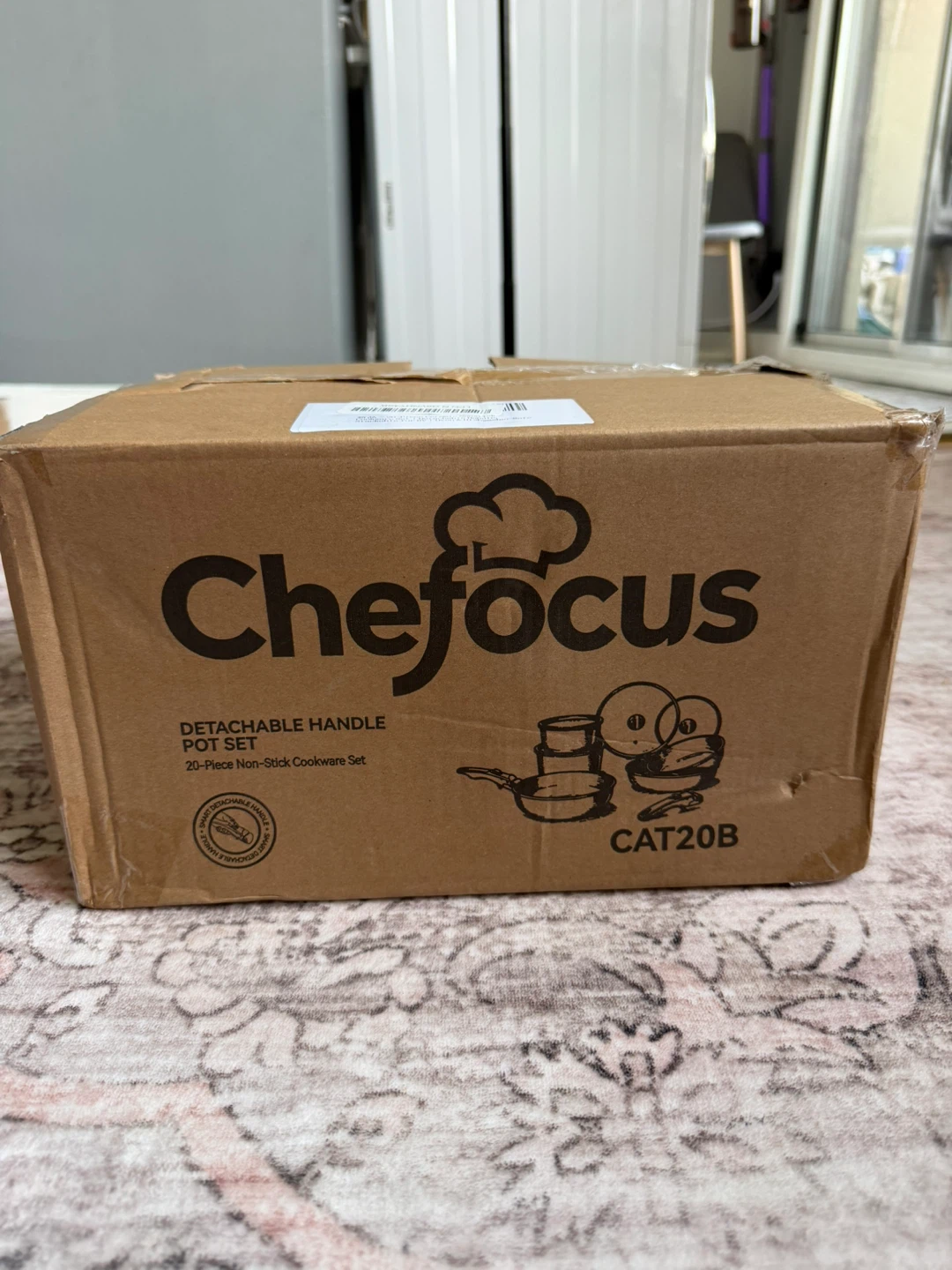 Chefocus 20-Piece Detachable Handle Pot Set - photo 2