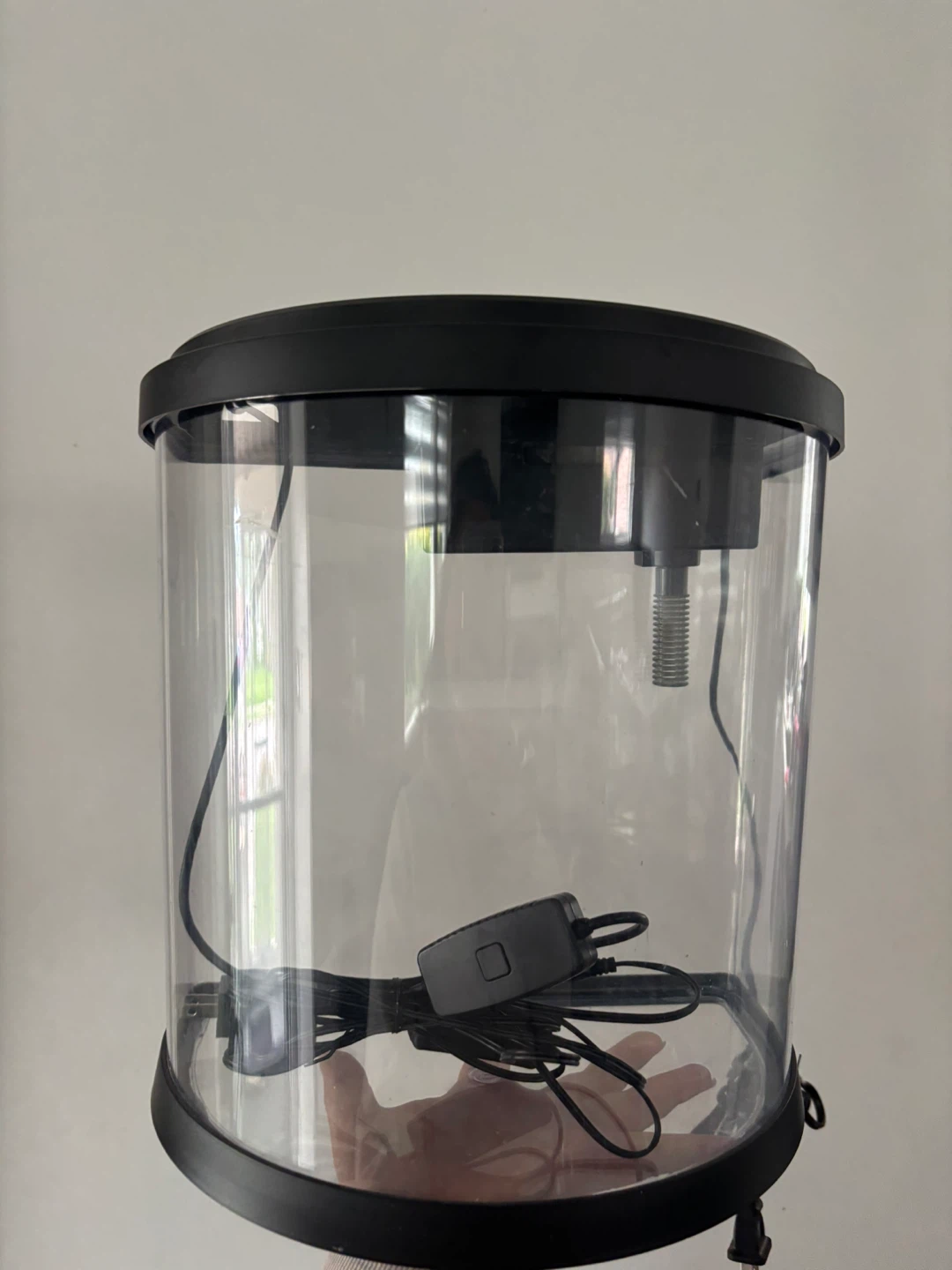 Cylindrical Glass Aquarium