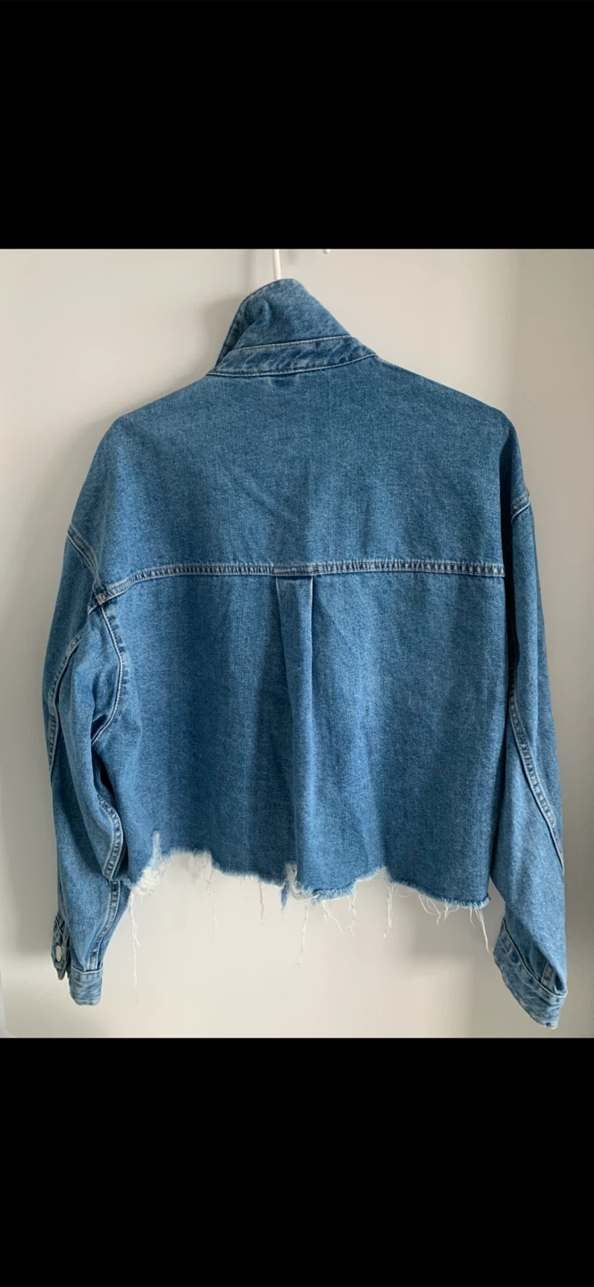 Like NEW! ZARA Blue Denim Cropped Jacket - photo 5