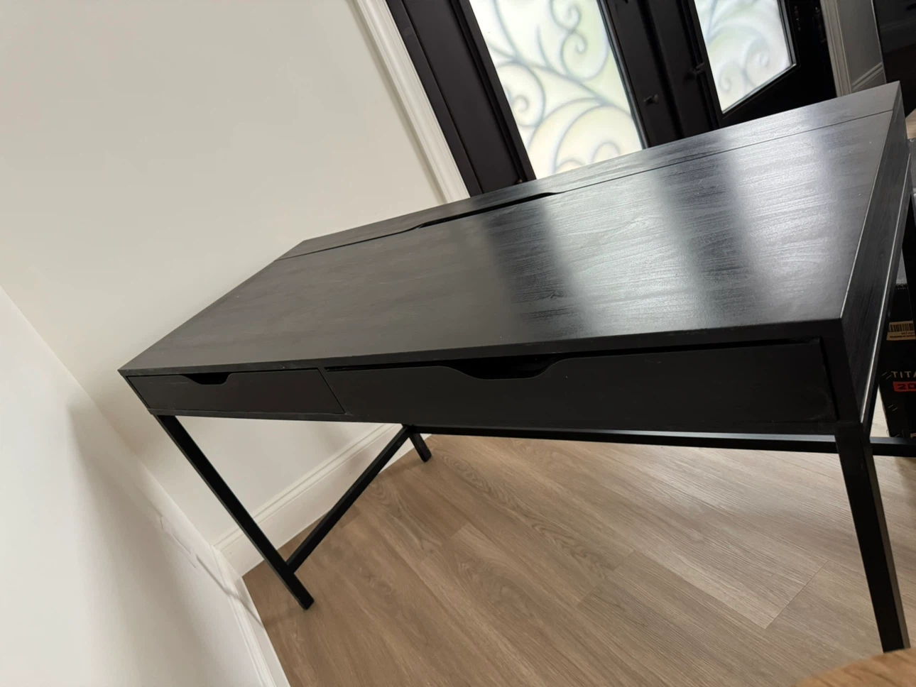 Ikea Alex Black Office Desk - photo 3