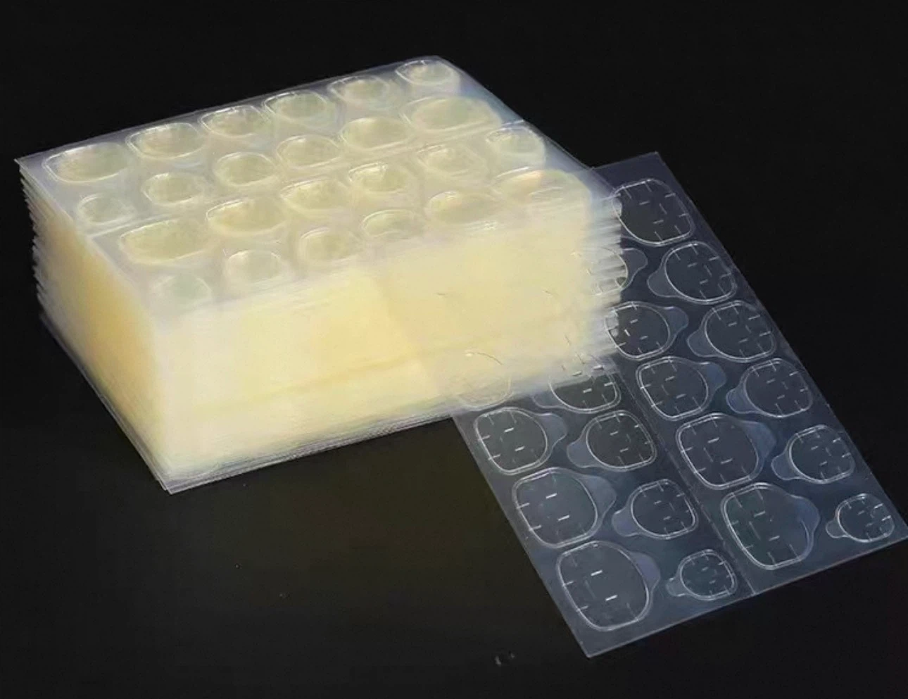 Double-Sided Press-On Nail Glue Tabs (8 Sheets/192 Tabs)