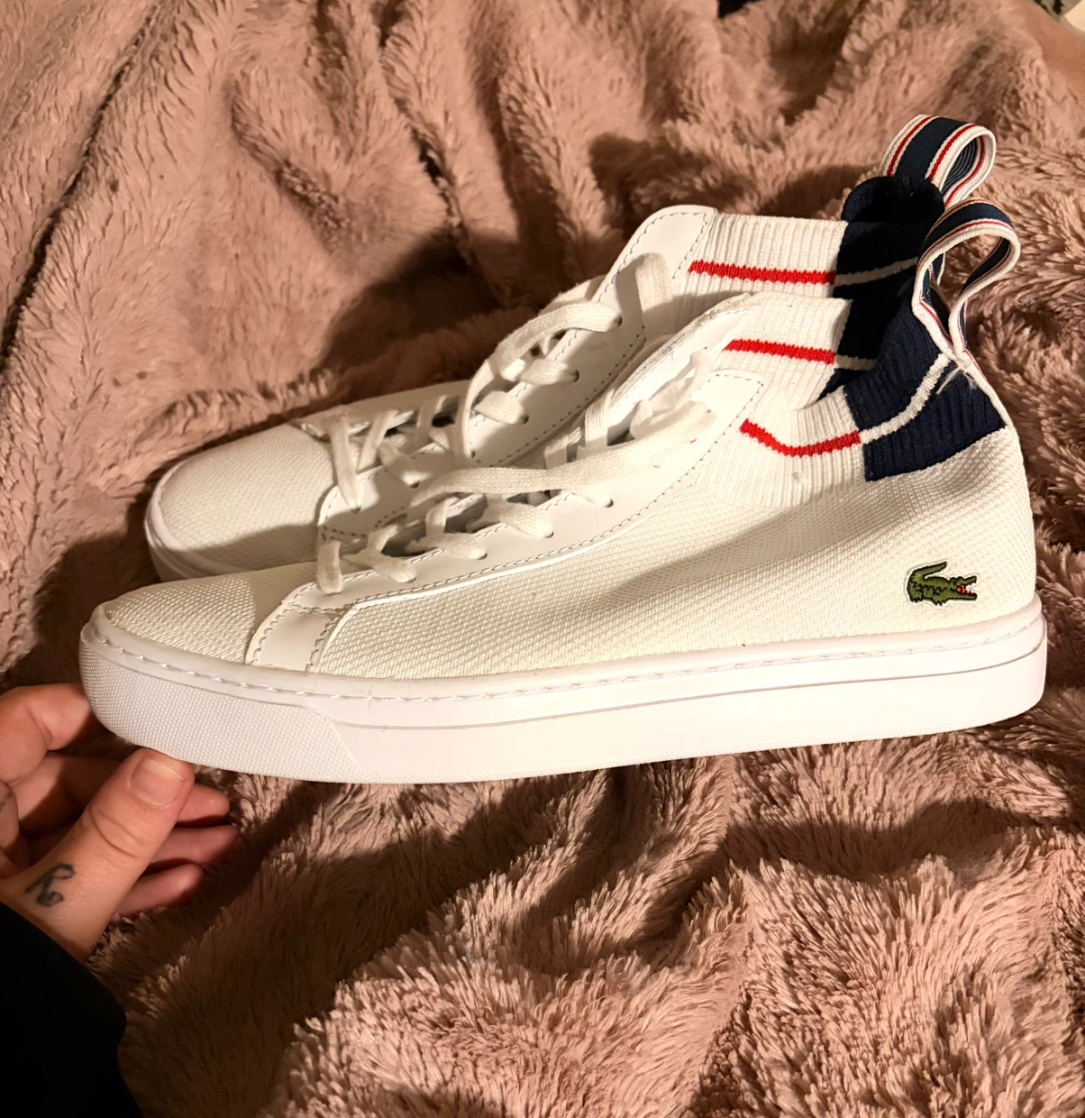 Lacoste White High-Top Sneakers