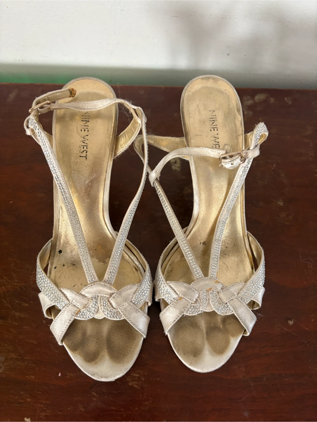 Nine West White Heels - Size 8