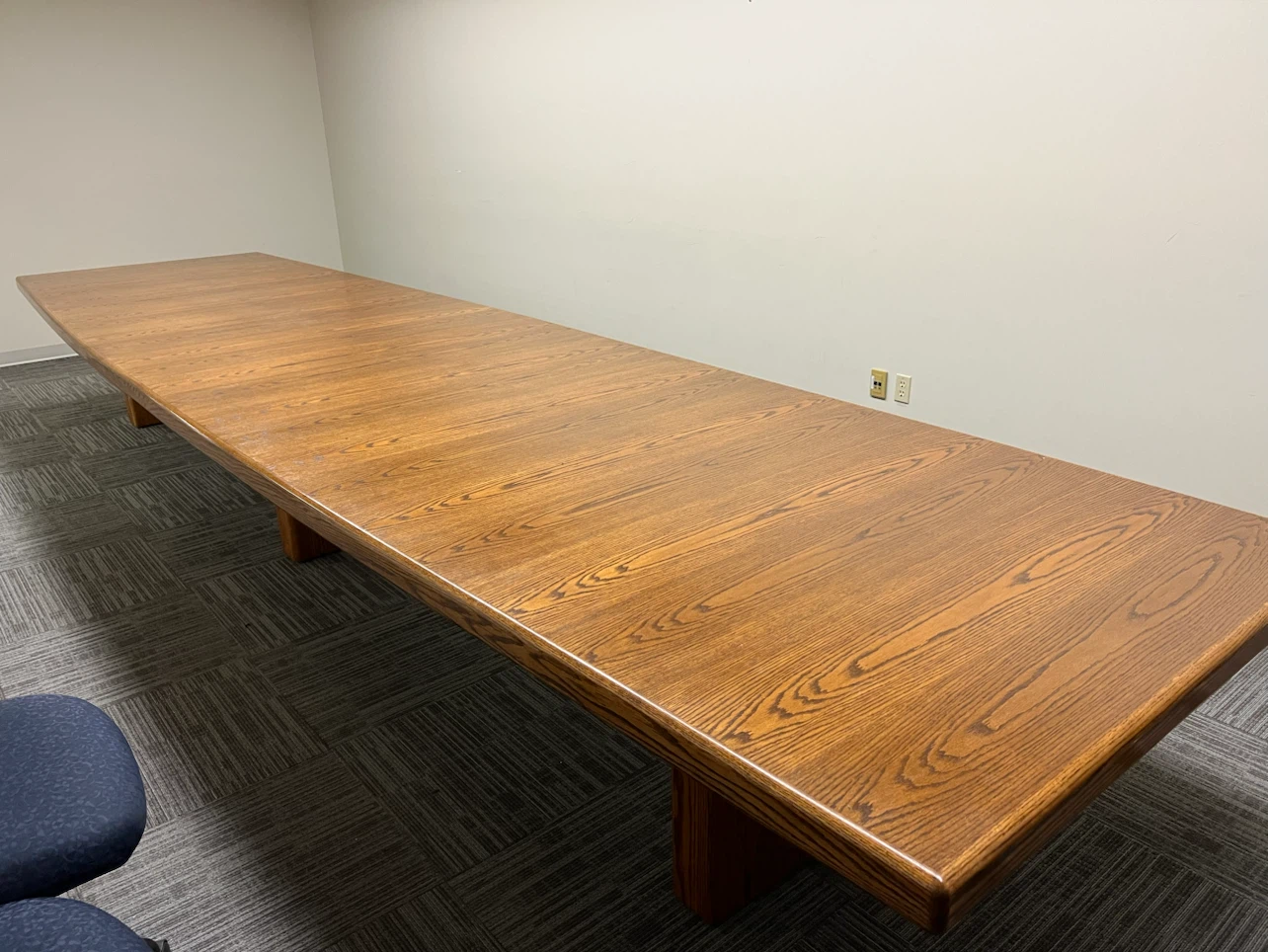 Large Wooden Boardroom Conference Table