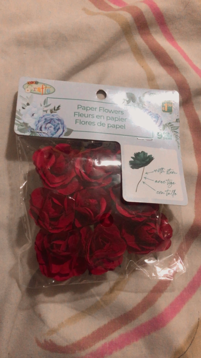 🏈 Craftie Red Paper Flowers