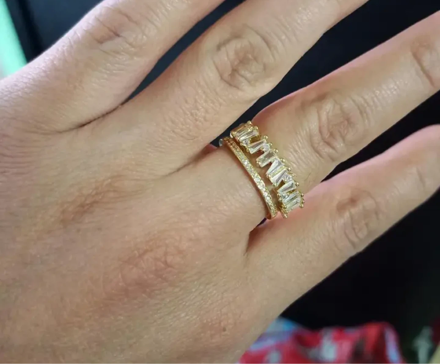 Gold Stackable Ring 🏈