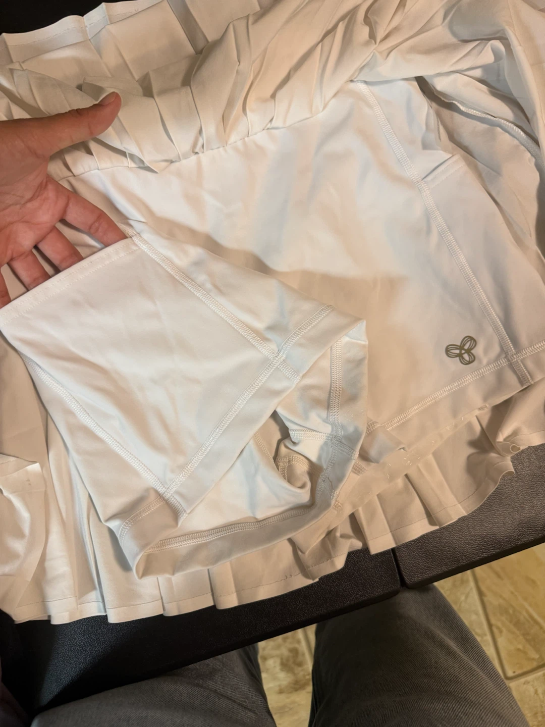white tennis shirt and dress - photo 2