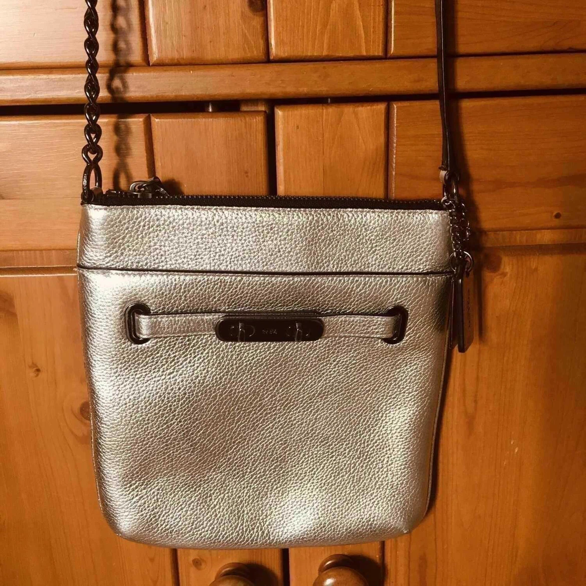 NEW Coach Silver leather Crossbody Bag - photo 3