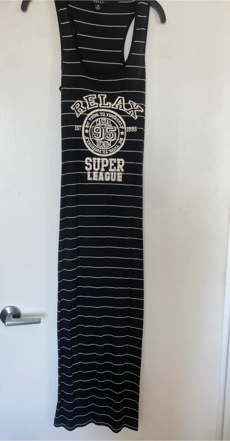 UK2LA Striped Tank Dress Size S