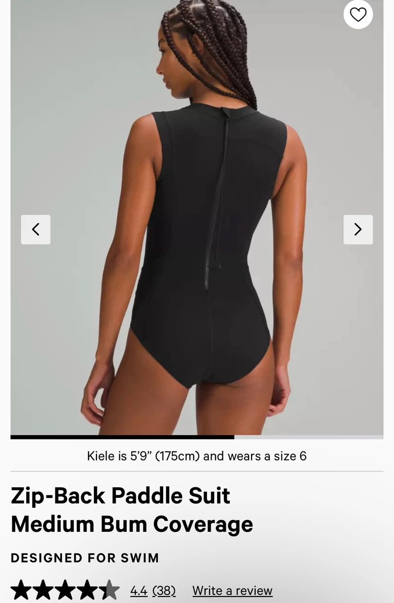 Lululemon Zip-Back Paddle Suit Black Size 2 - photo 3