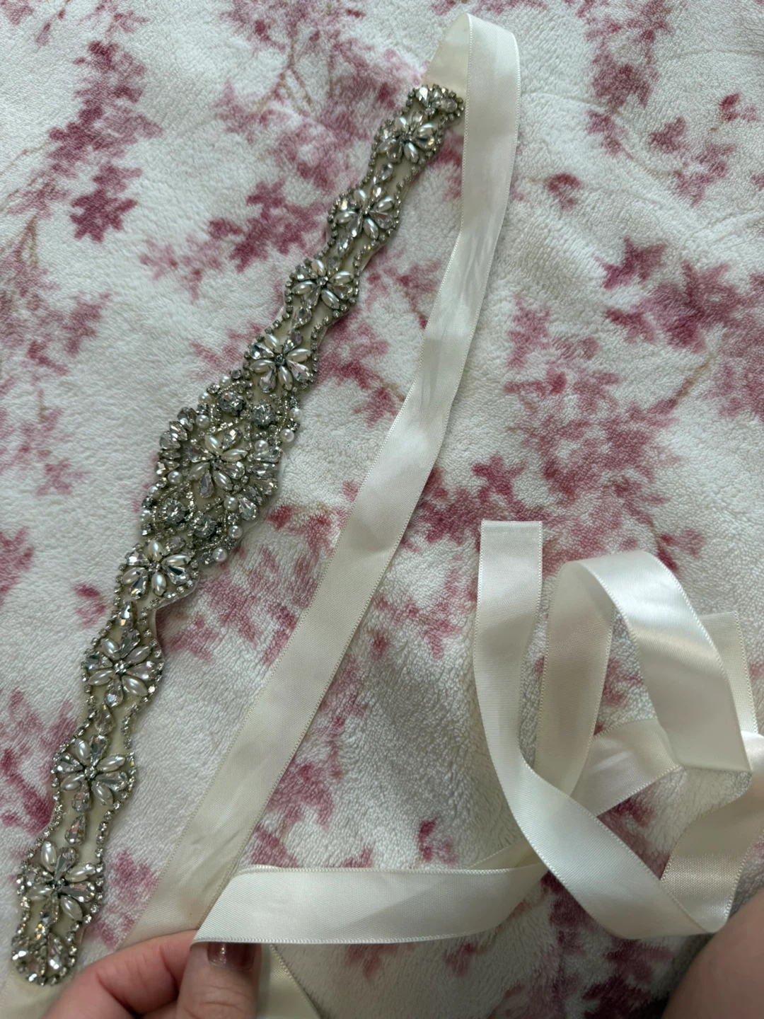 Embellished Ribbon Bridal Sash 🏈 - photo 2