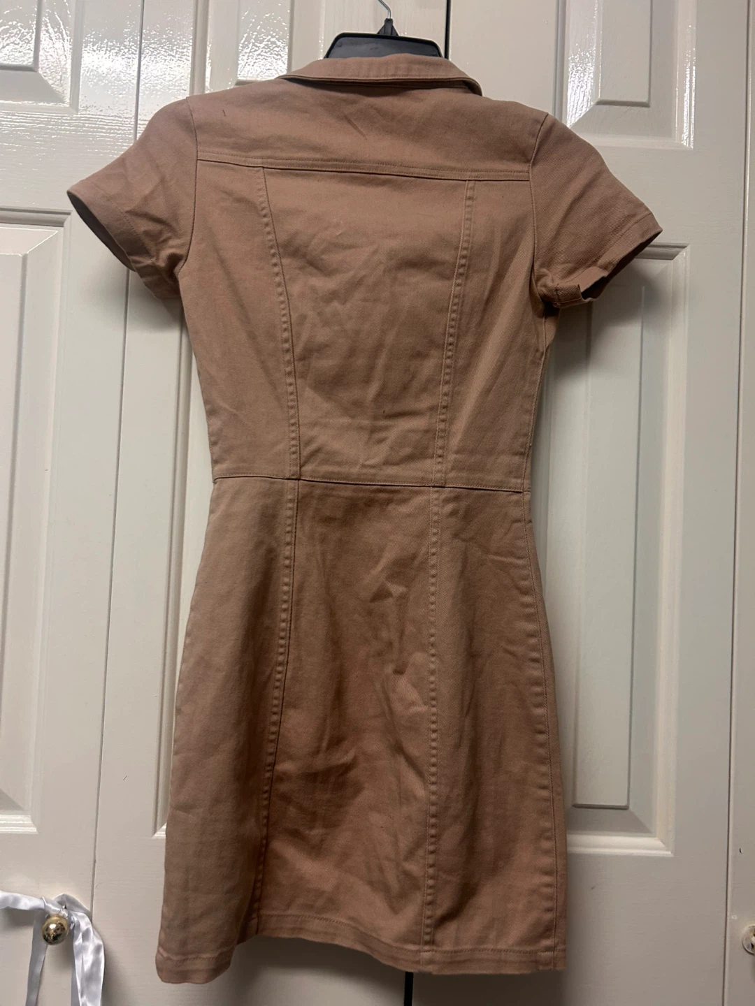 Tan Denim Button-Down Dress 🏈 - photo 2
