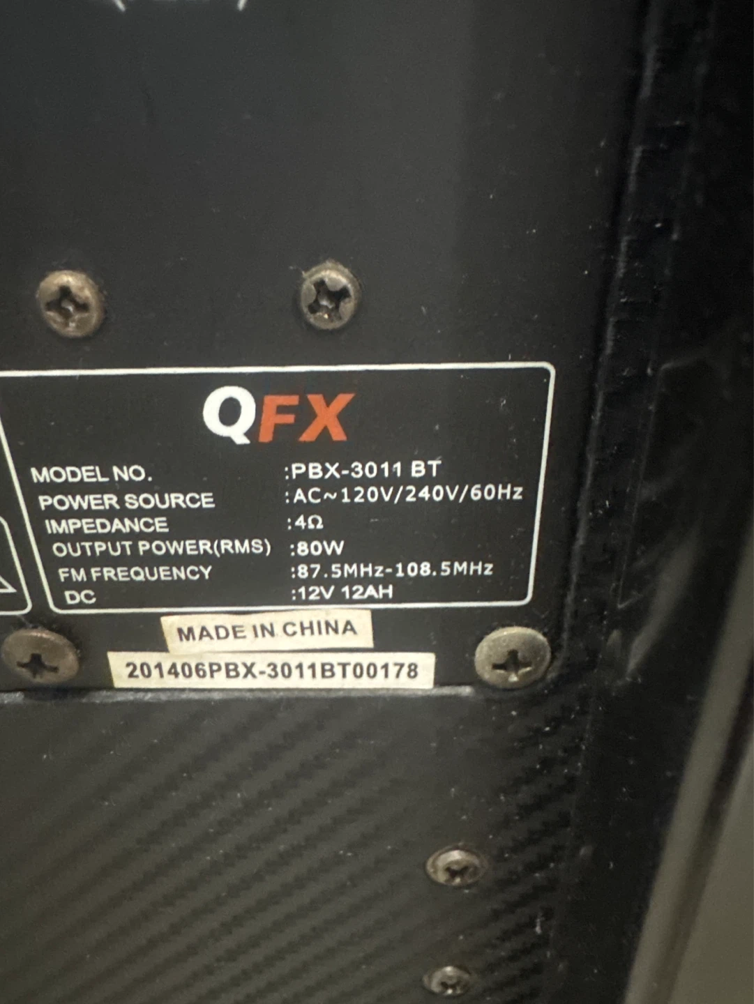 QFX PBX-3011BT Professional Powered PA System - photo 5