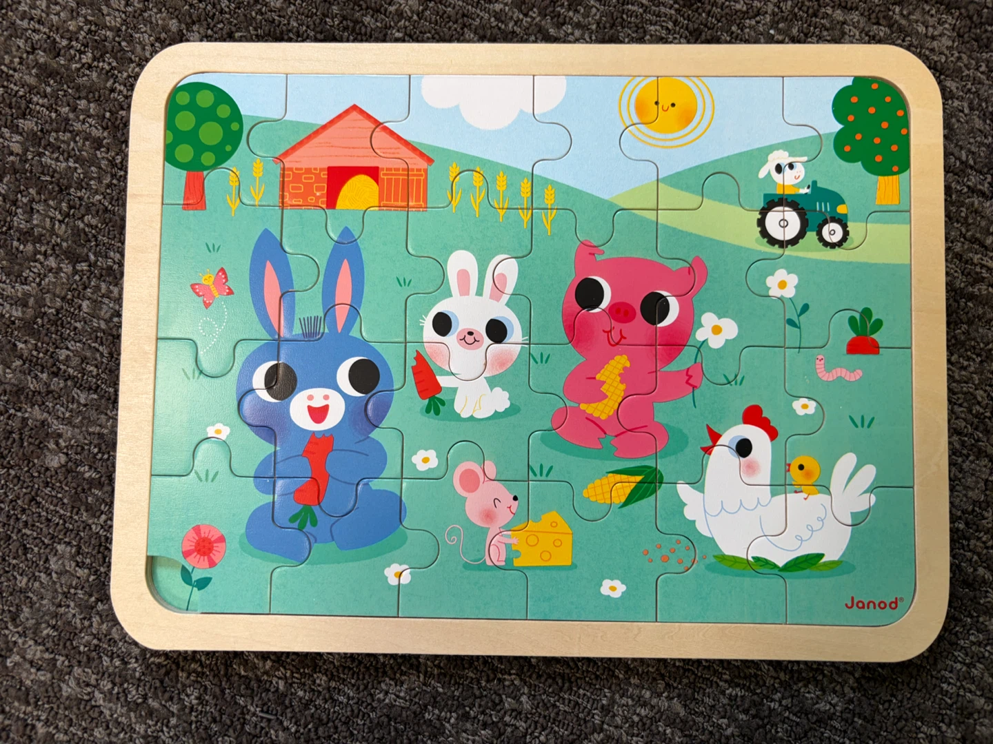 Janod Farm Friends Wooden Puzzle 🏈