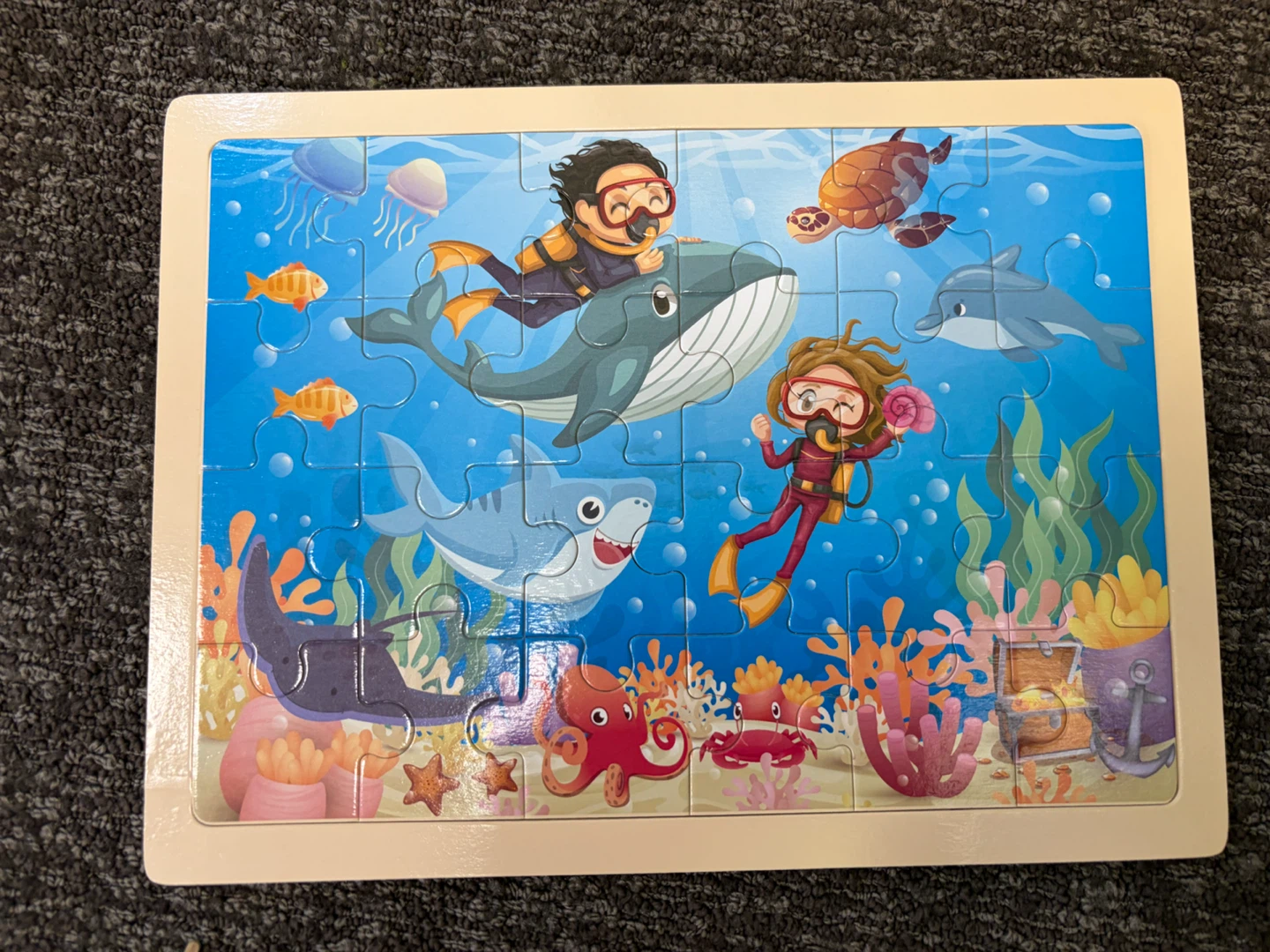 Underwater Scene Wooden Jigsaw Puzzle 🏈