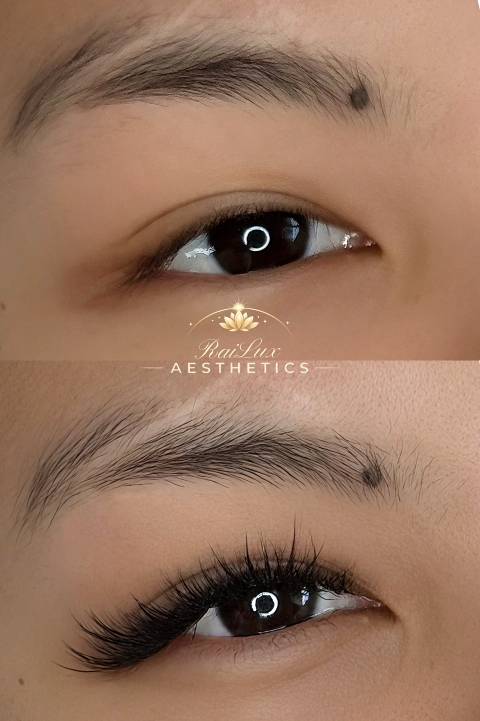 Eyelash extensions and waxing