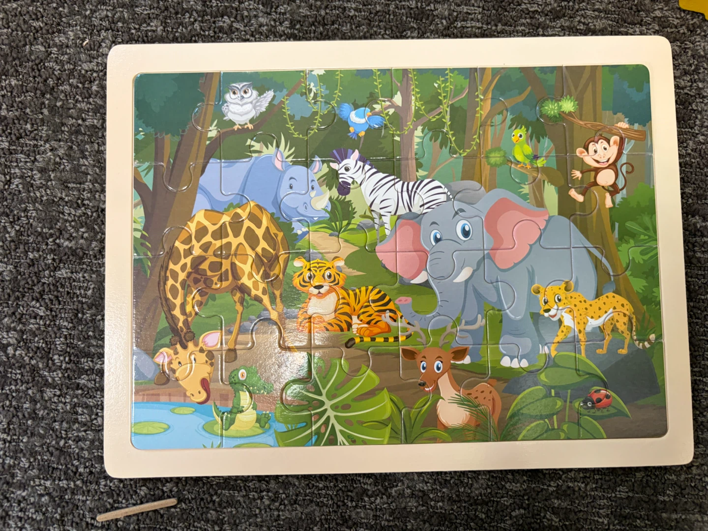 Jungle Animals Wooden Jigsaw Puzzle 🏈