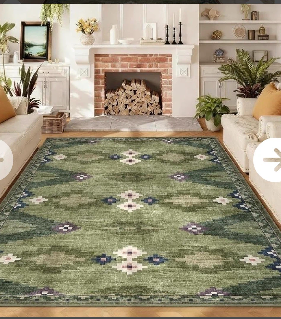 GarveeHome Mid Century Washable Area Rug for Livin