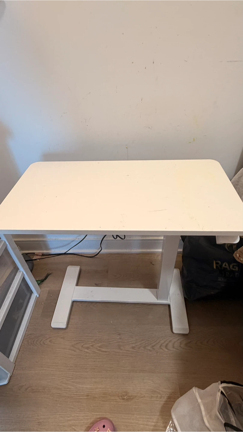 Ikea White Adjustable Standing Desk - photo 2