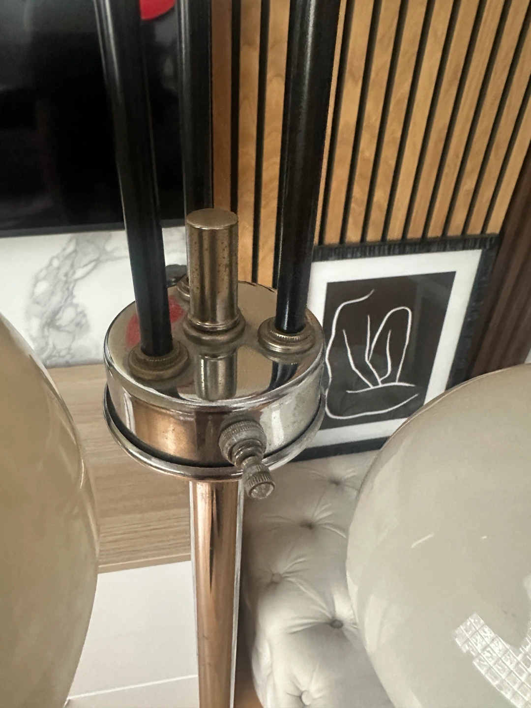 VINTAGE MCM CHROME FLOOR LAMP MID CENTURY MODERN - photo 3