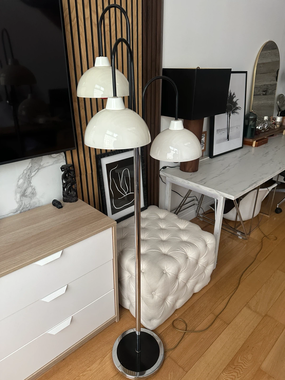 VINTAGE MCM CHROME FLOOR LAMP MID CENTURY MODERN - photo 5