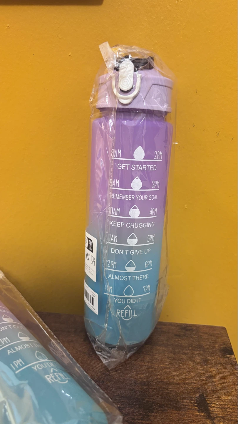 🏈 Motivational Time Marker Water Bottle