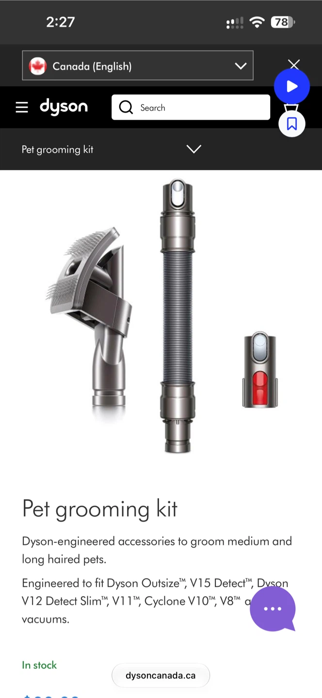 Dyson Pet Grooming Kit