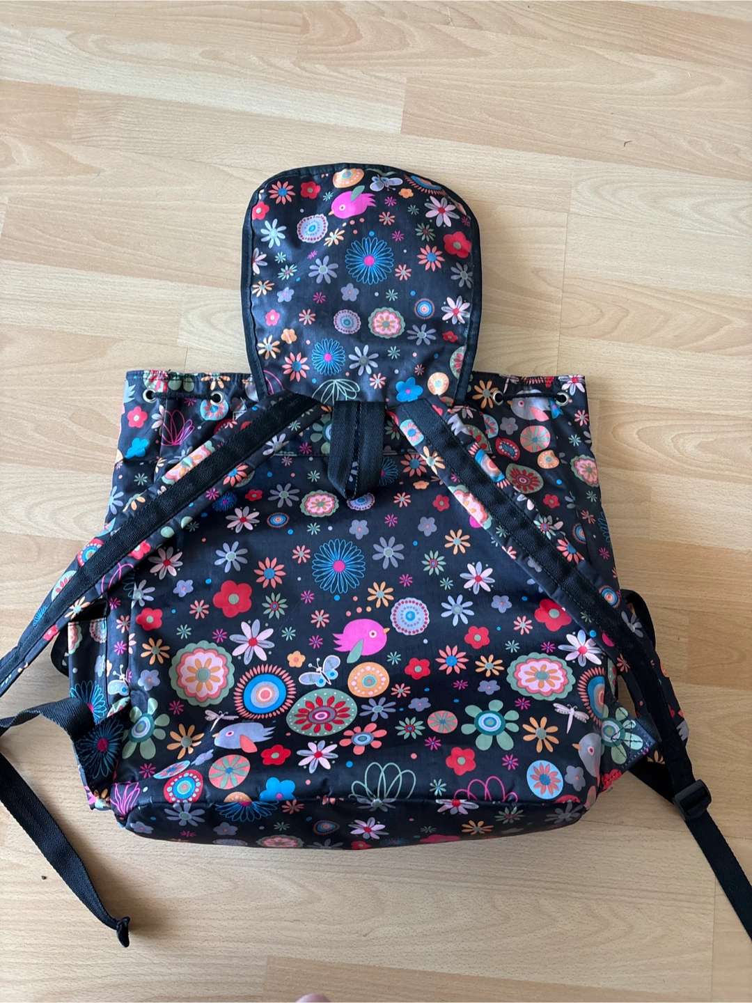 Floral Print Drawstring Backpack - photo 2