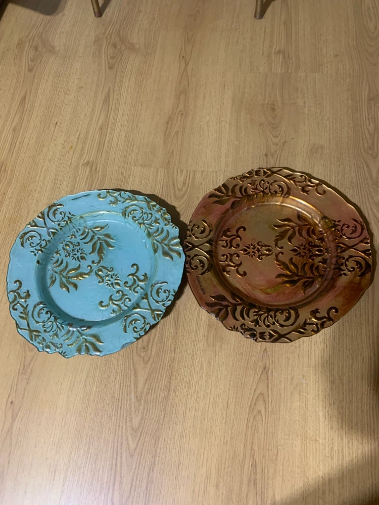 Two decorative plates made in Turkey