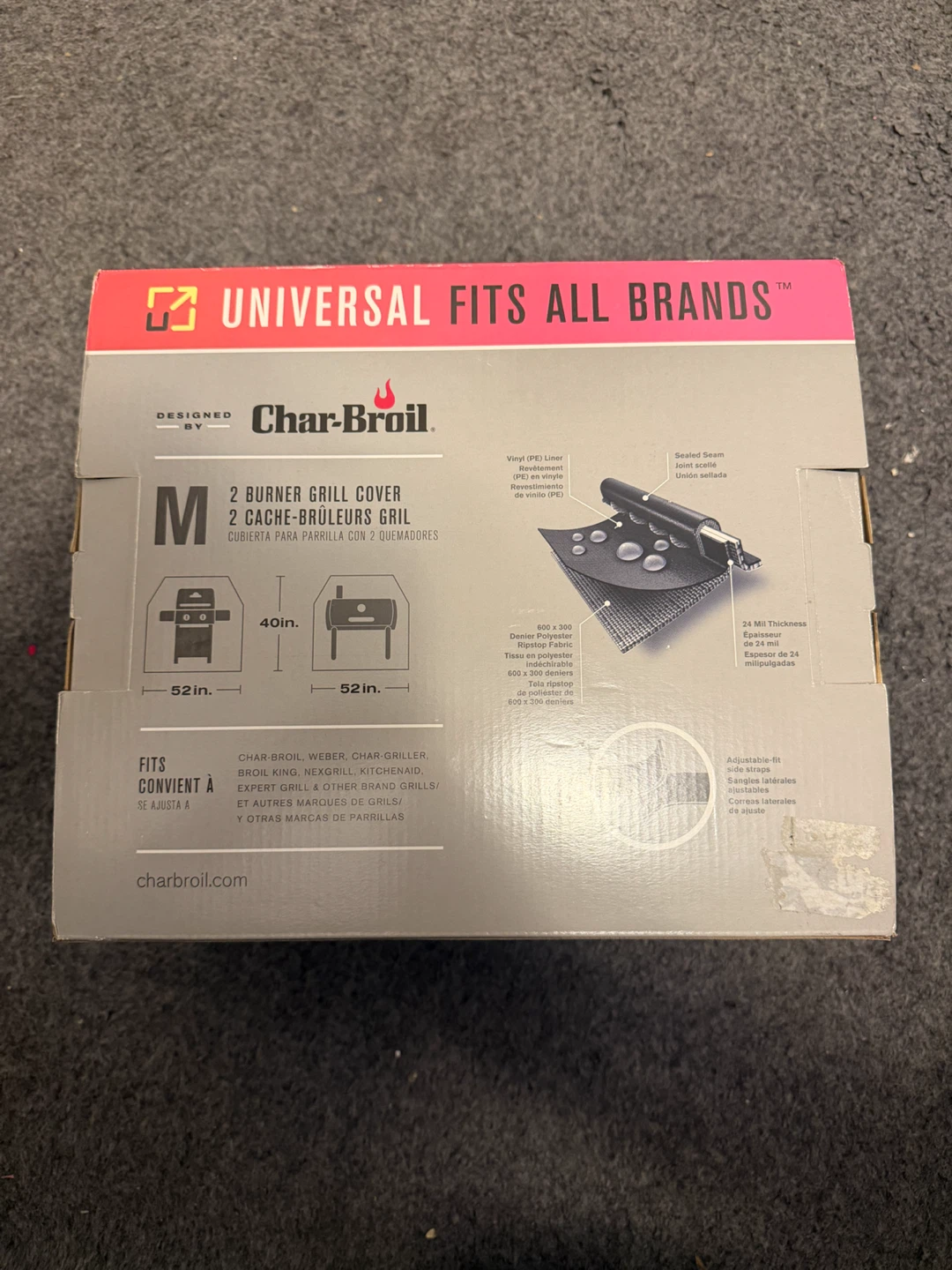 Char-Broil Universal 2-Burner Grill Cover Size M - photo 3