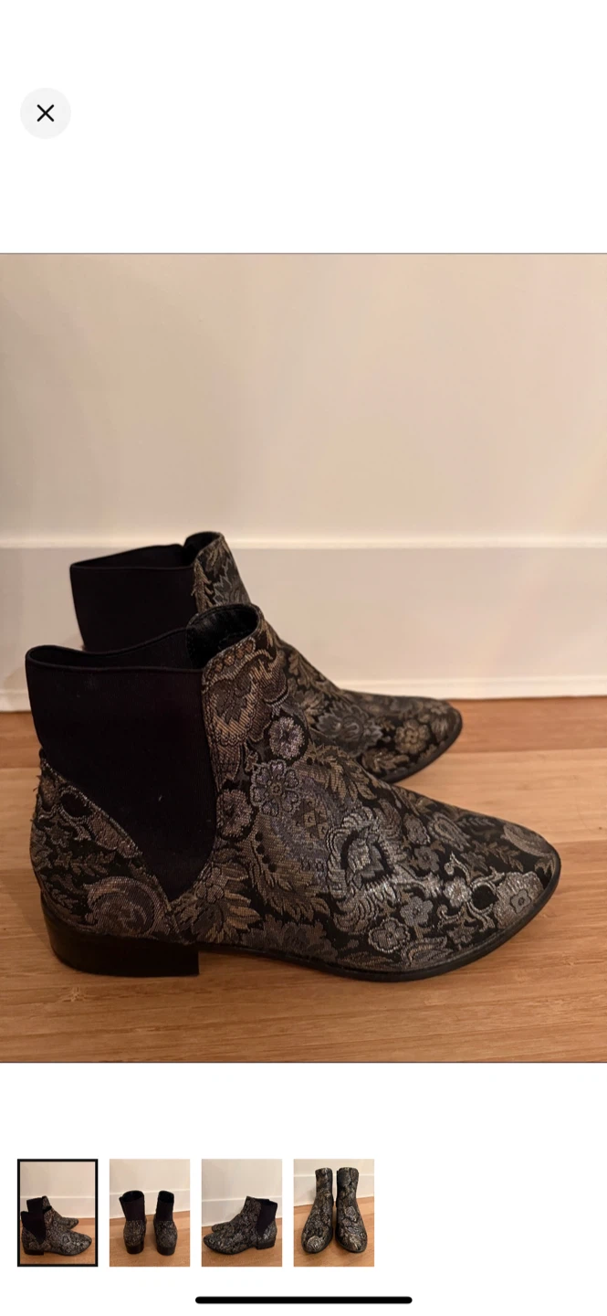 Aldo Floral Print Chelsea Ankle Boots size 8