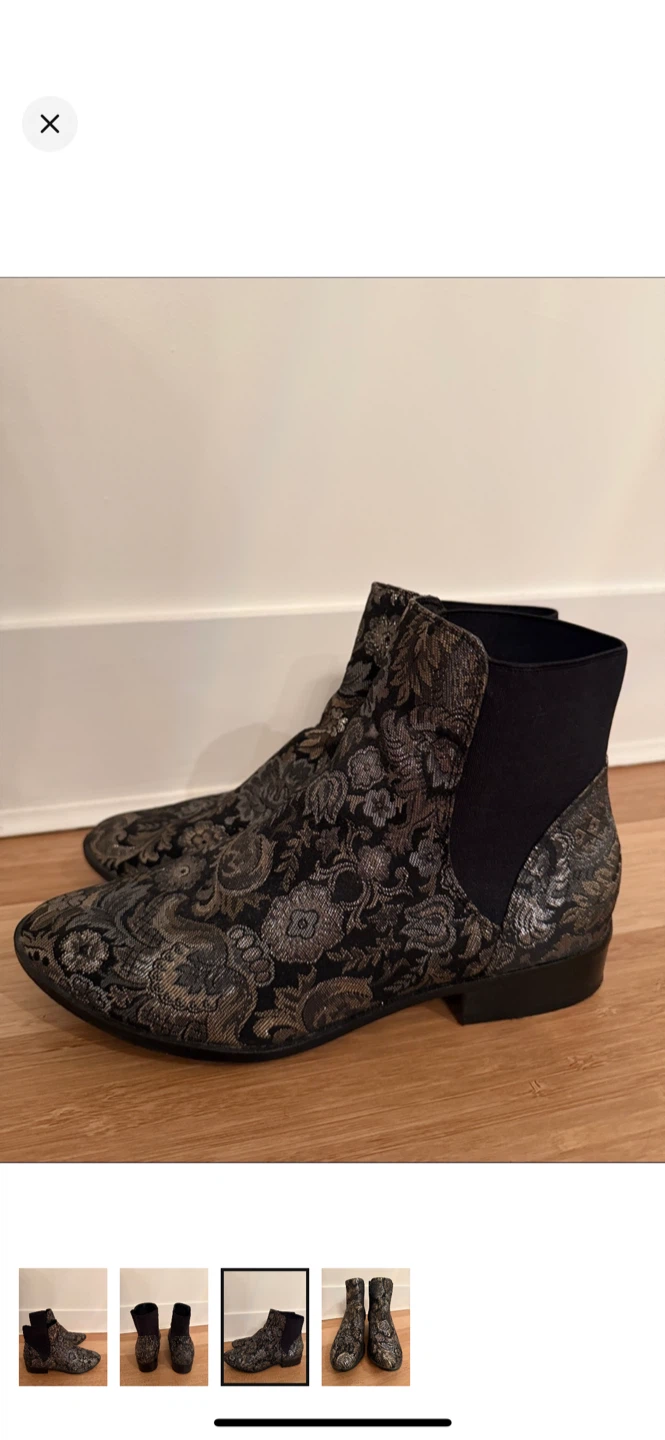 Aldo Floral Print Chelsea Ankle Boots size 8 - photo 3