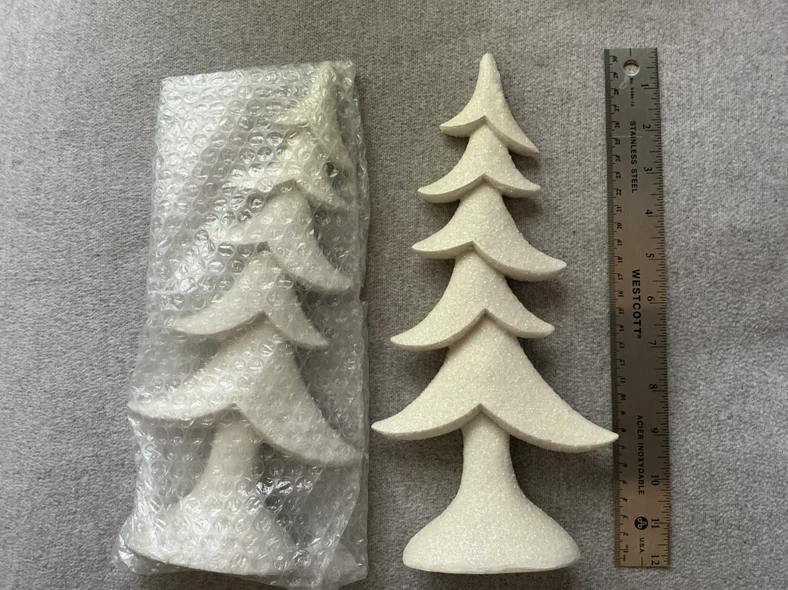 Set of Two White Glitter Christmas Trees - photo 2