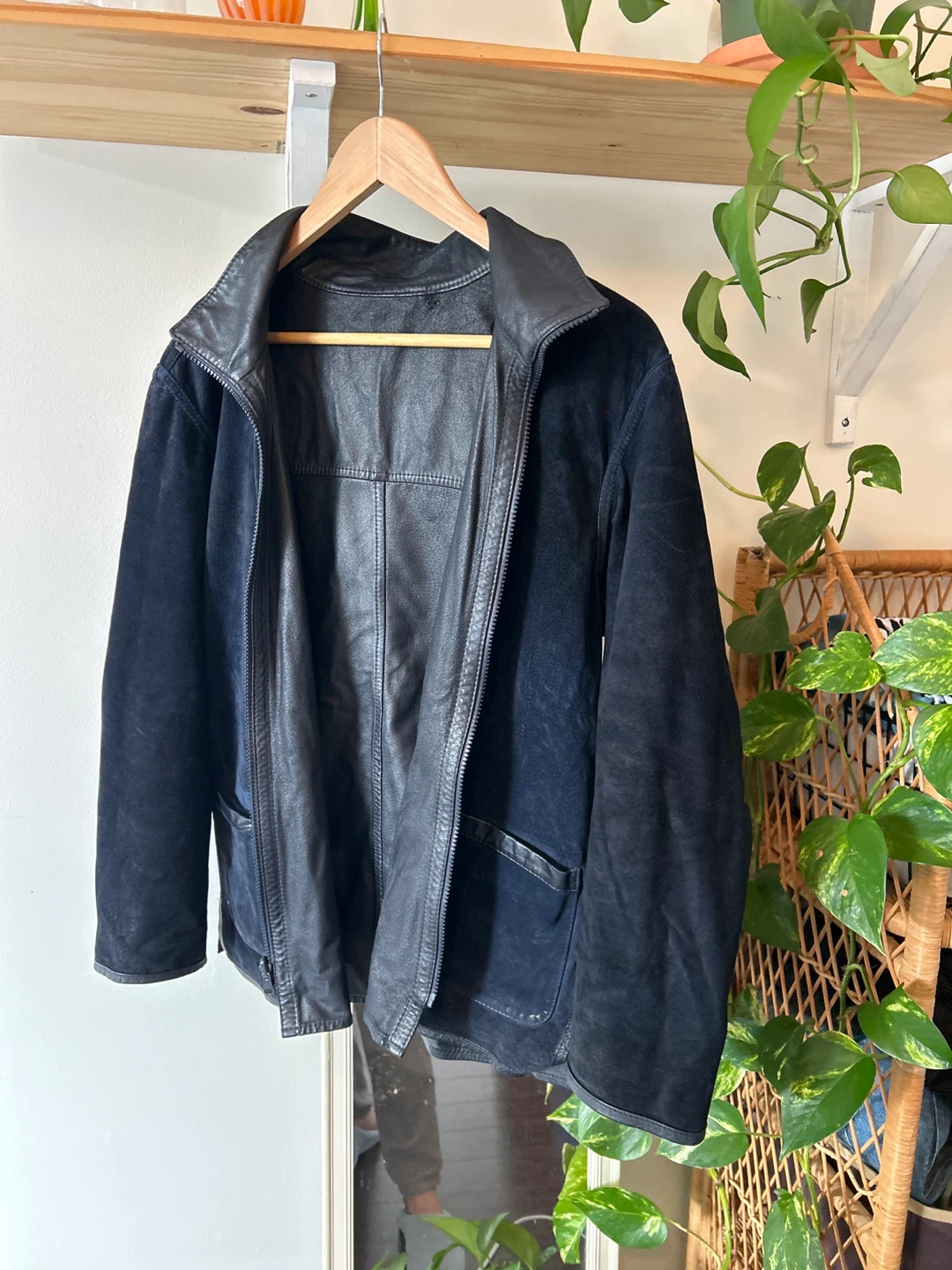 Black Leather Reversible Jacket - photo 3