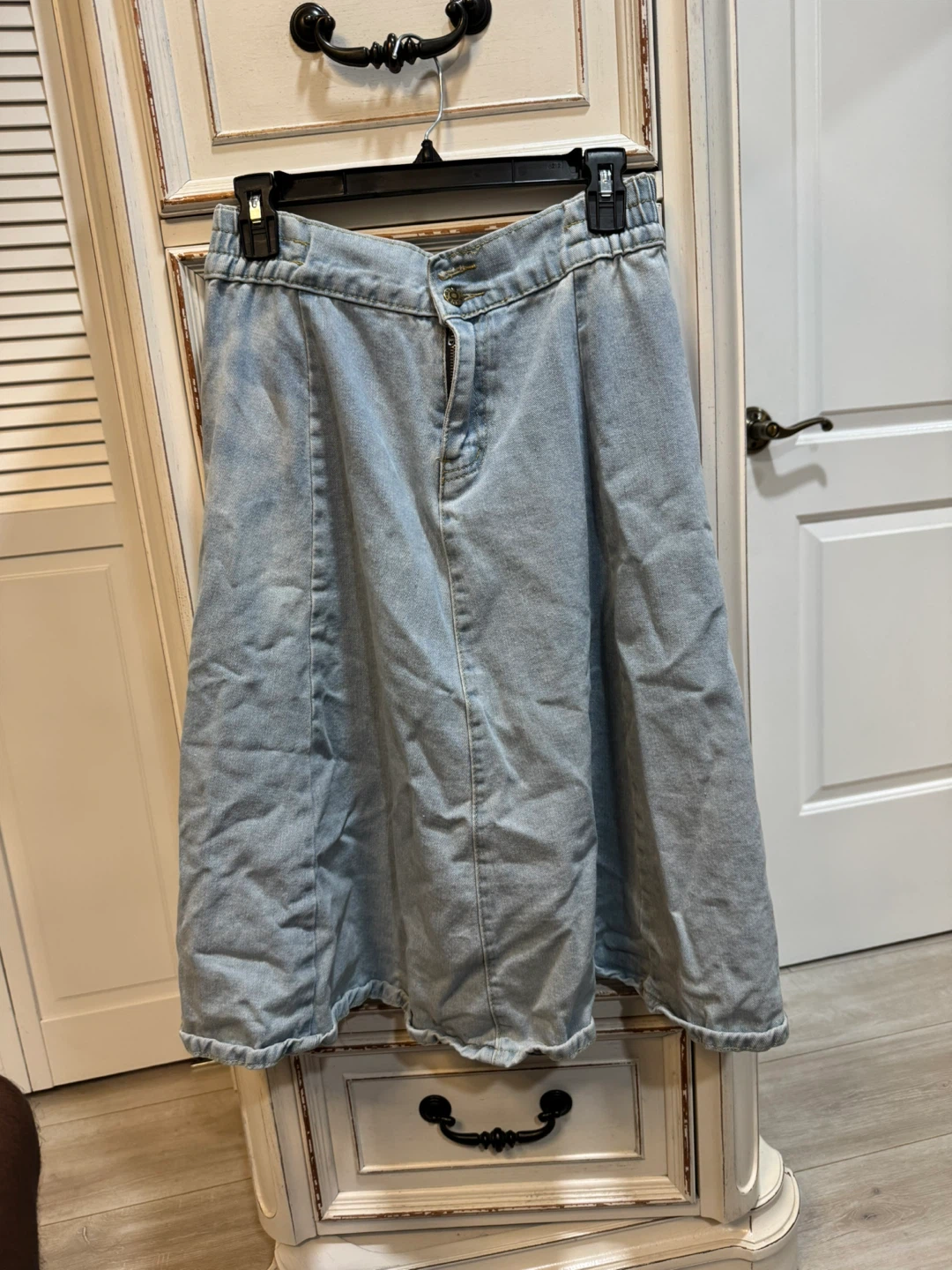 Light wash denim midi skirt Size XL - photo 2