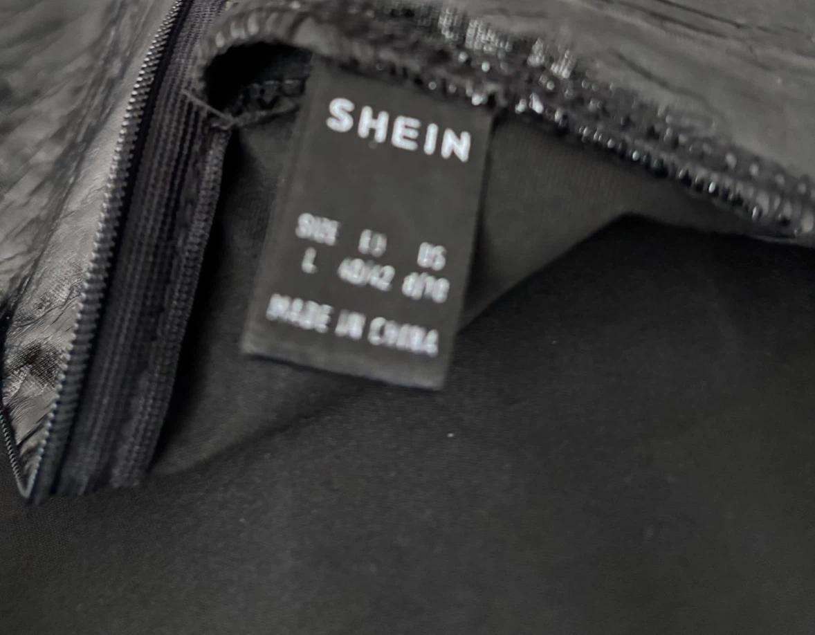 🏈Shein Black Faux Leather Mini Skirt - photo 2