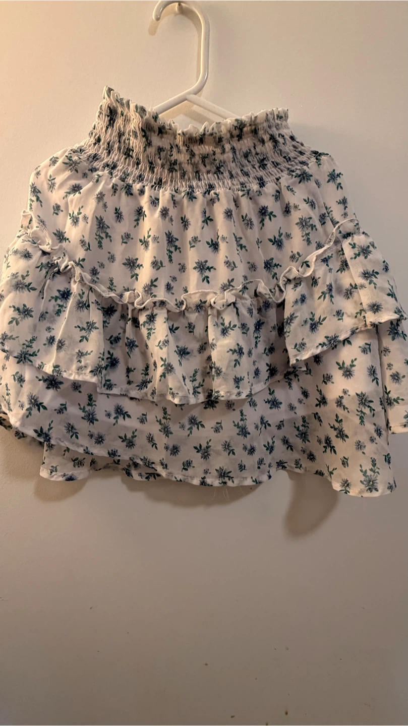 Floral Ruffle Crop Top - photo 2