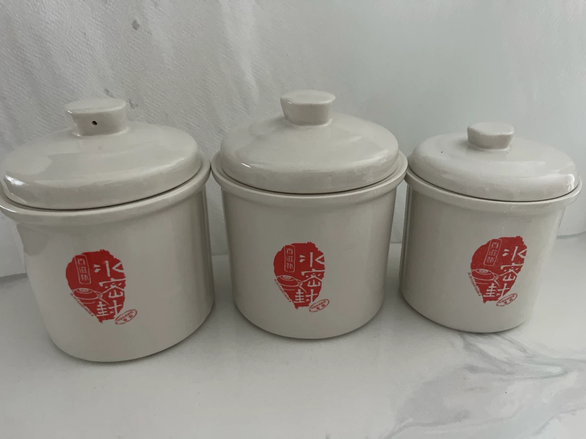Set of 3 Ceramic Storage Jars 🏈