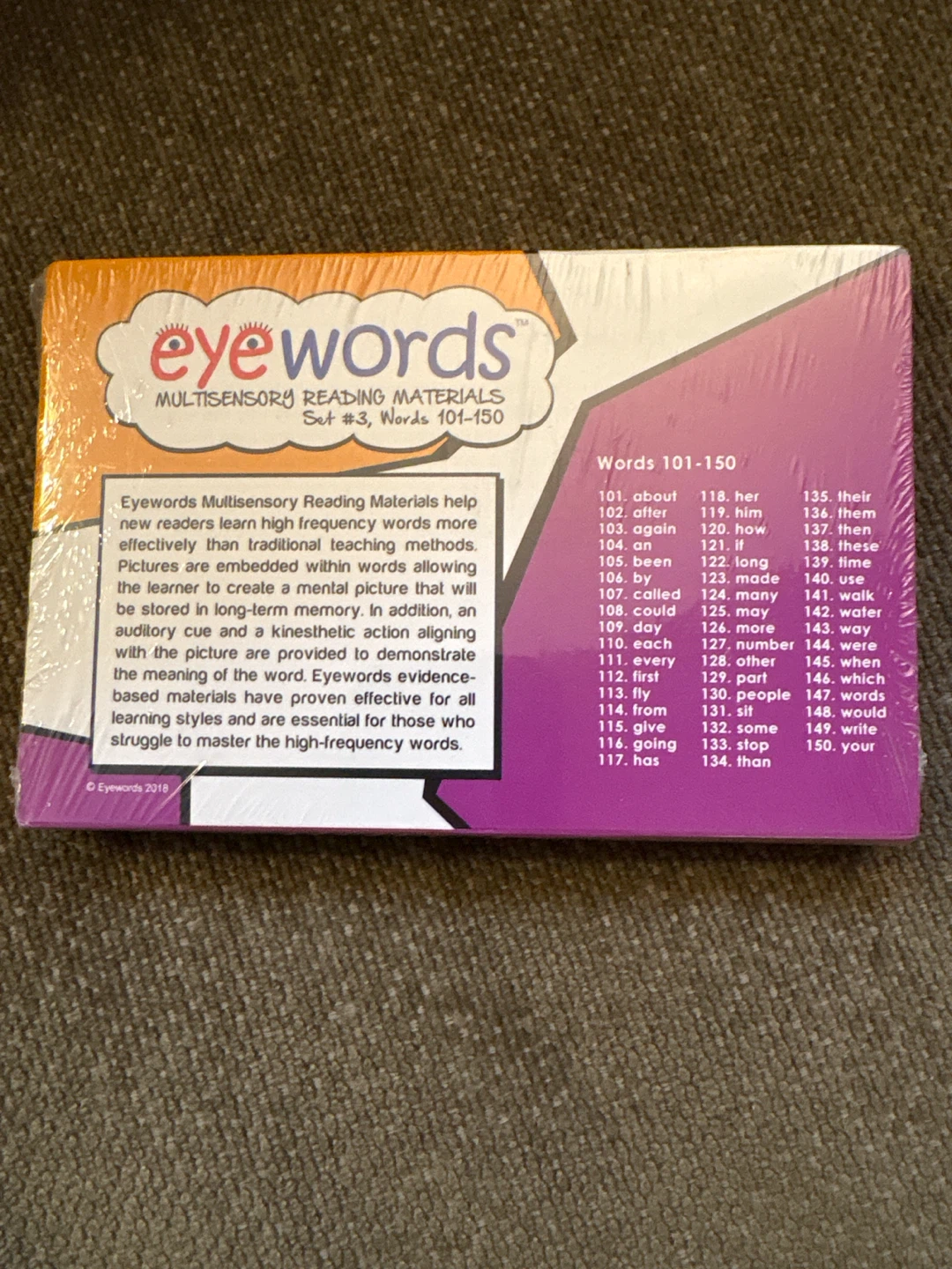 🏈Eyewords  Multisensory Reading Materials Set 3 - photo 2