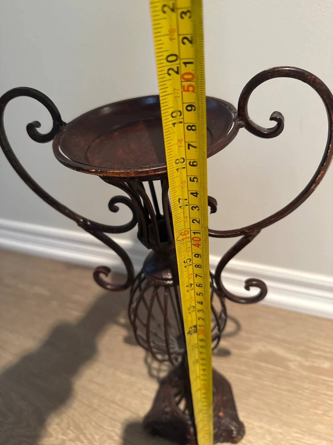 Vintage Style Metal Pedestal Candle Holder - photo 3