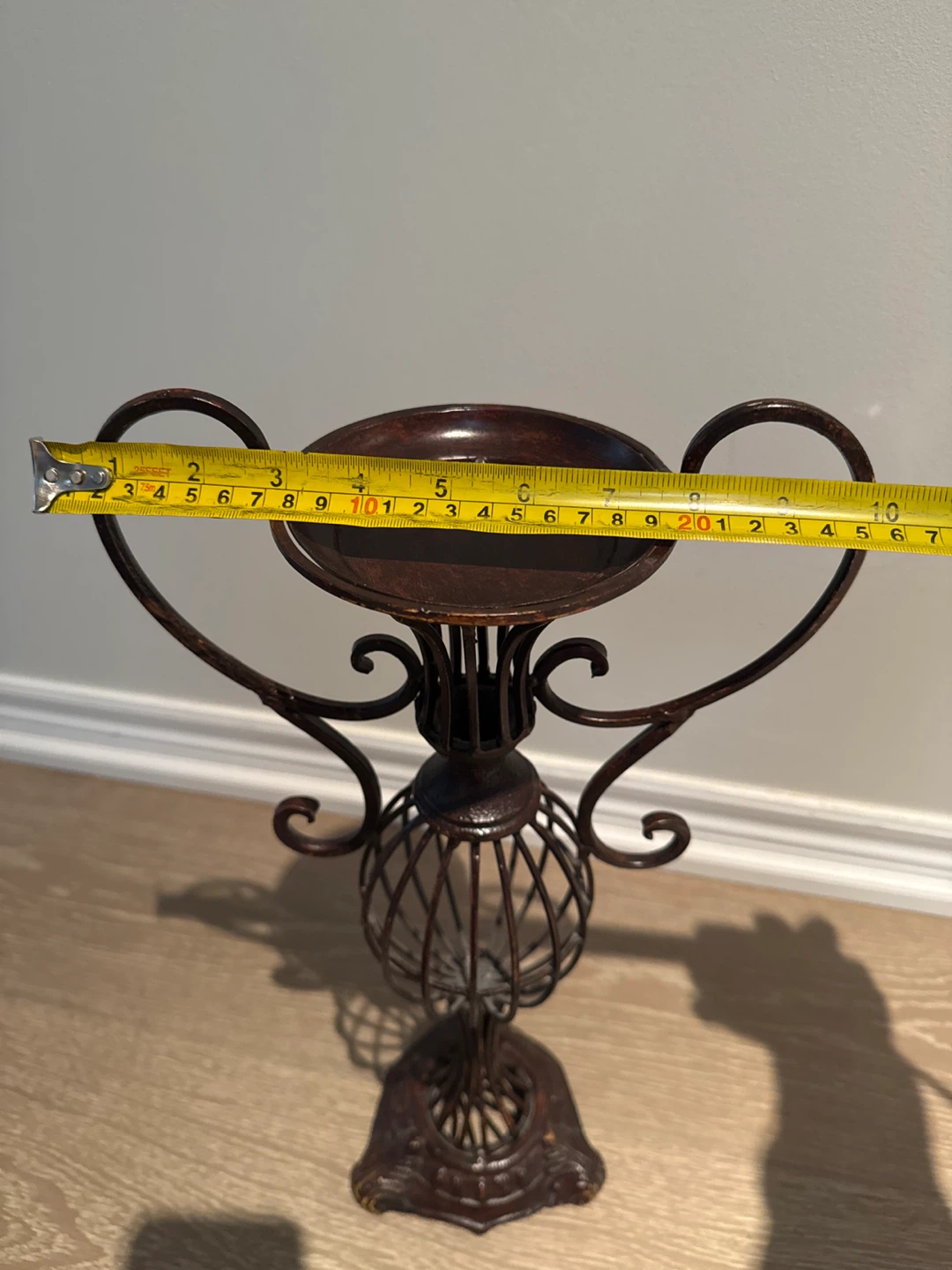 Vintage Style Metal Pedestal Candle Holder - photo 4